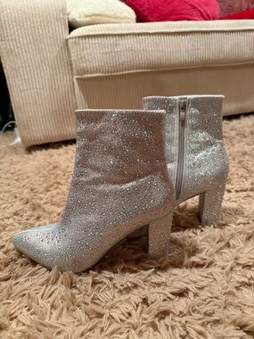 Rhinestone High Heeled Boots size 10